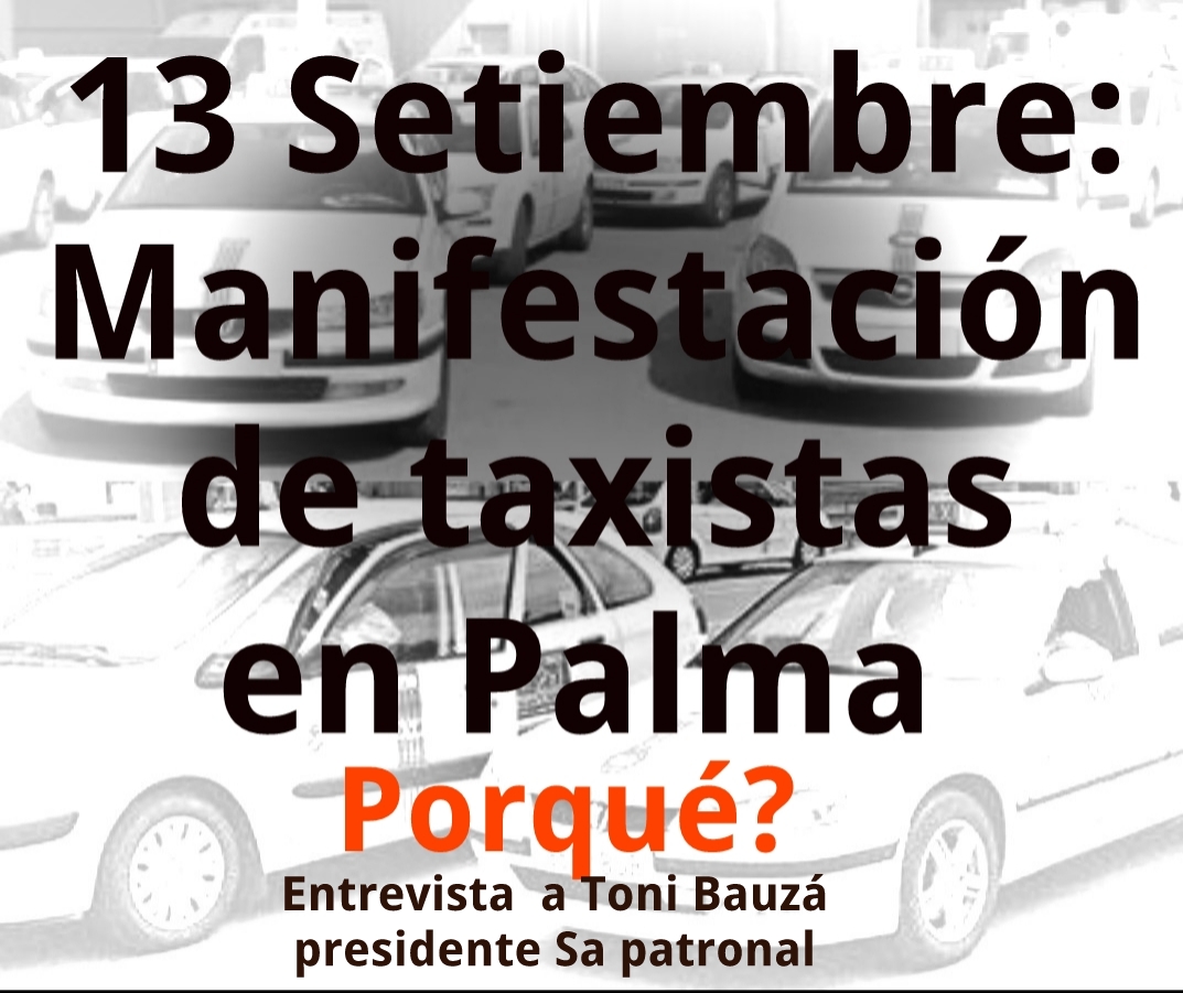 Convocan una manifestación de taxistas para el 13 de septiembre